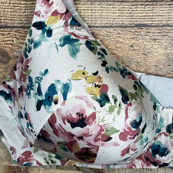 Torrid Wire-Free Lightly Lined Print Plunge 360° Back Smoothing Bra SZ 46D - Picture 2 of 9